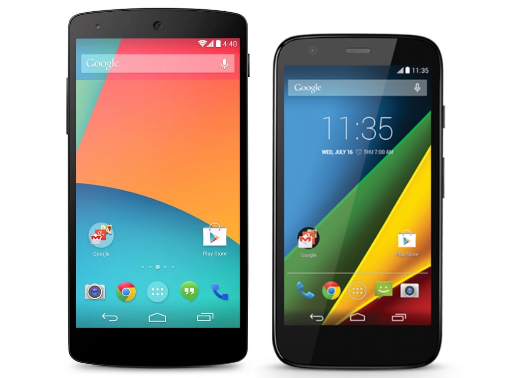 Nexus5と2014Moto G：Androidスマートフォンのコストパフォーマンスに見合う最高の価値は何ですか？