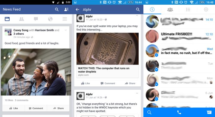 най -добрите приложения за Android 2015 - Facebook и Messenger