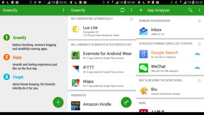 Най -добрите приложения за Android 2015 - Greenify