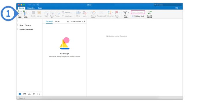OutlookMacの新着メール