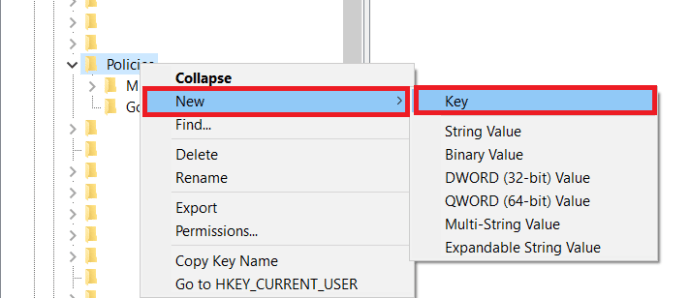 Ключ на системния регистър на Windows