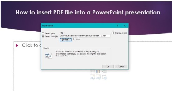 วิธีแทรกไฟล์ PDF ลงในงานนำเสนอ PowerPoint-3
